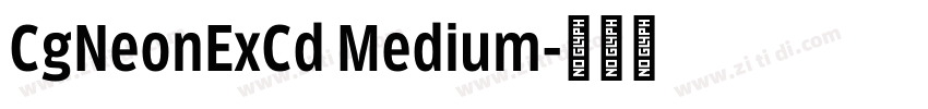 CgNeonExCd Medium字体转换
